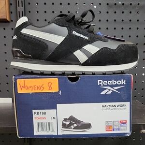 Reebok Men's Black and White Harman Work Sneakers
